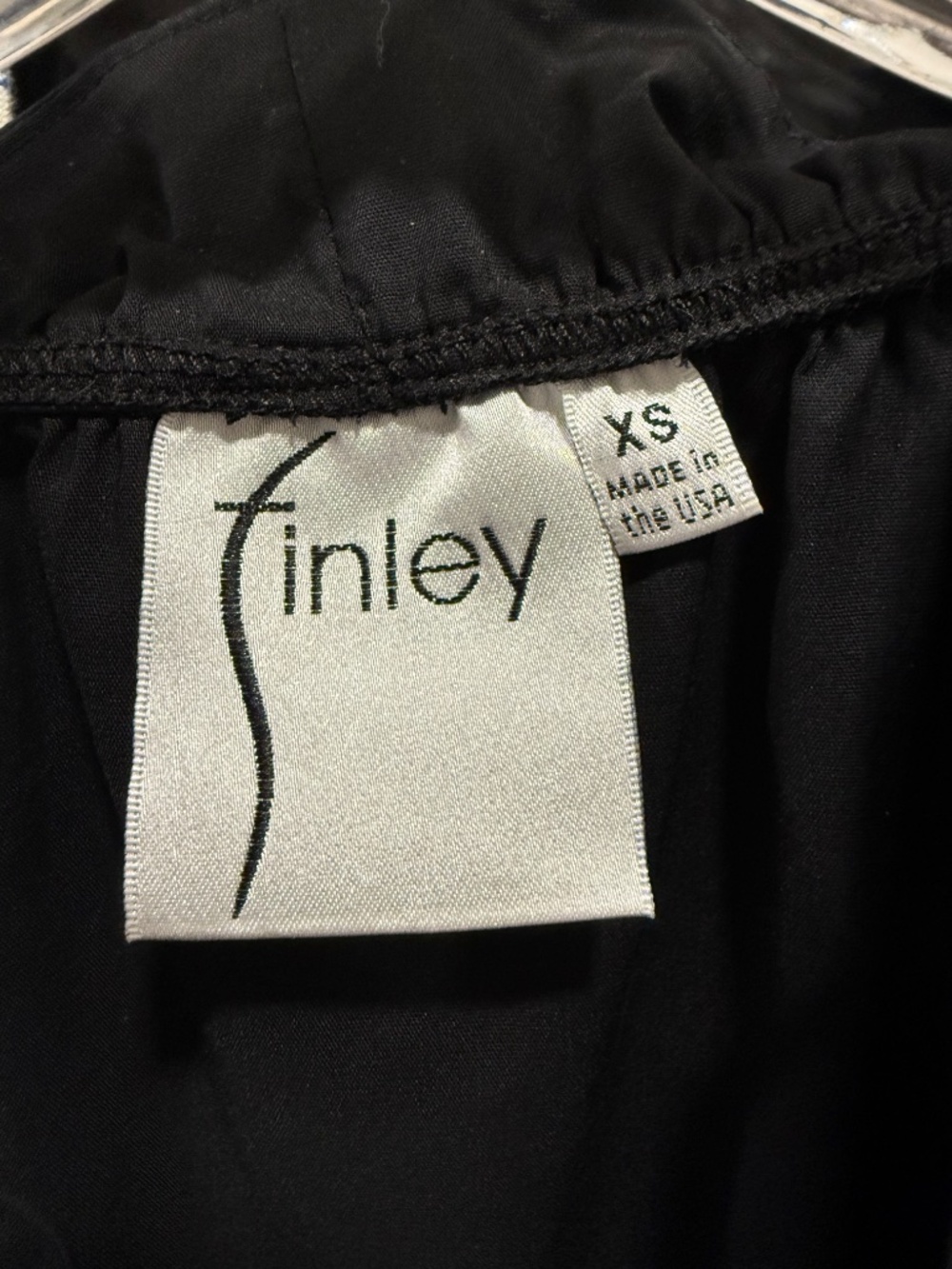 Finley Crosby, black ruffle sleeve blouse, XS - Picture 5 of 5